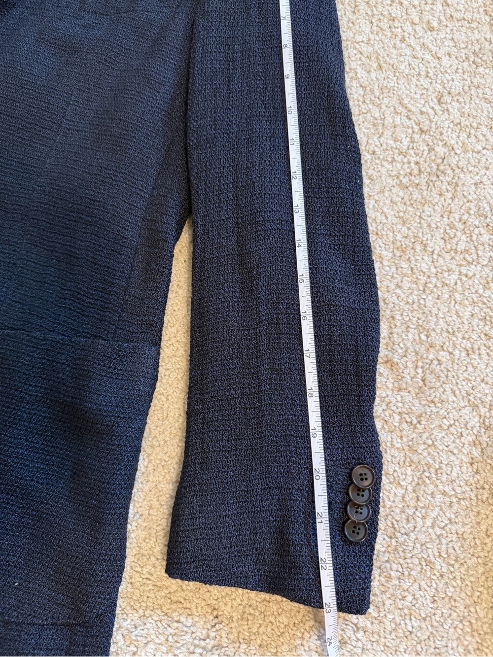 Men Suitsupply Navy Blazer Havana Patch Unlined Wool Silk Blend Ferla - Picture 5 of 6